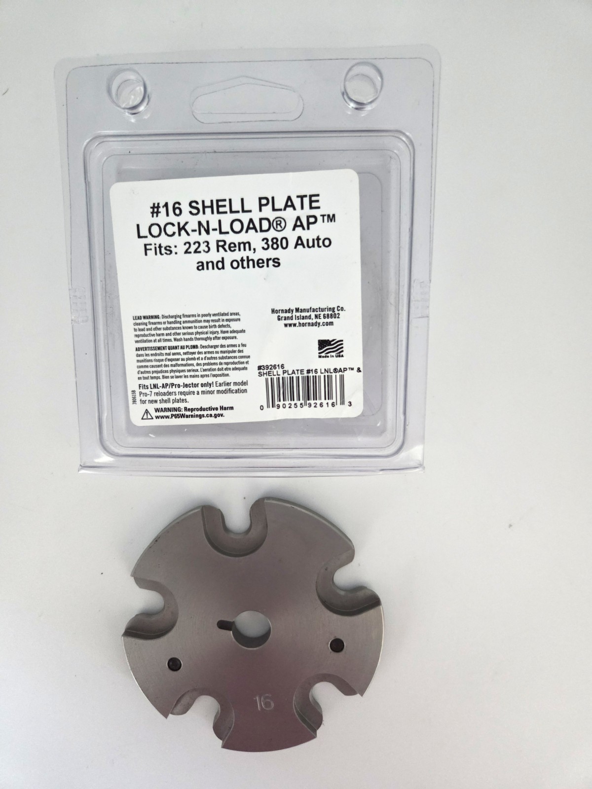 Hornady Lock-N-Load Shell Plate #16 392616