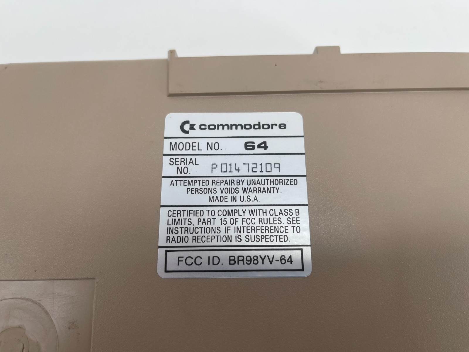 Vintage Commodore 64 Computer in Box with Power Supply - 64K Memory