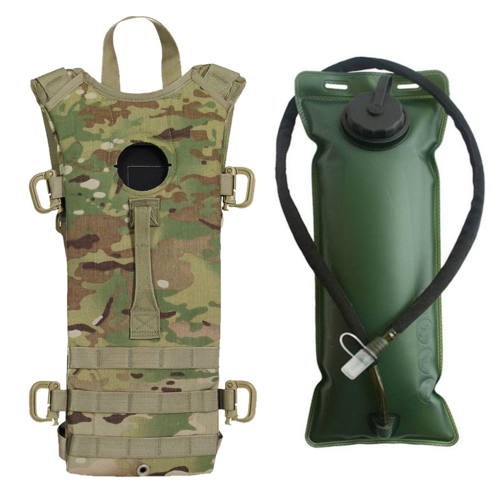 GI Hydration Pack and Bladder, 3 Liter, Multicam, Nylon, MOLLE, Made in USA, New