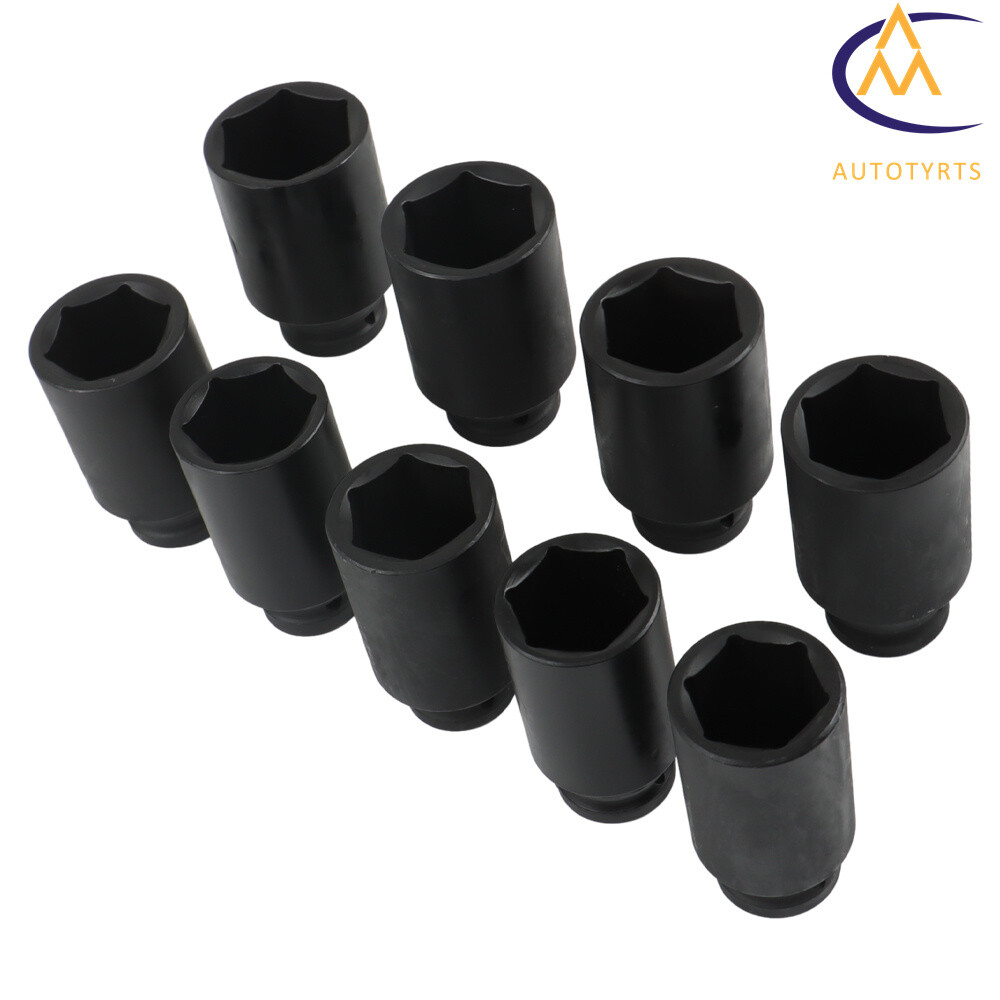 Deep Impact Socket Set 1/2" Drive Metric Axle Hub Nut Socket 29-38mm 9Pcs
