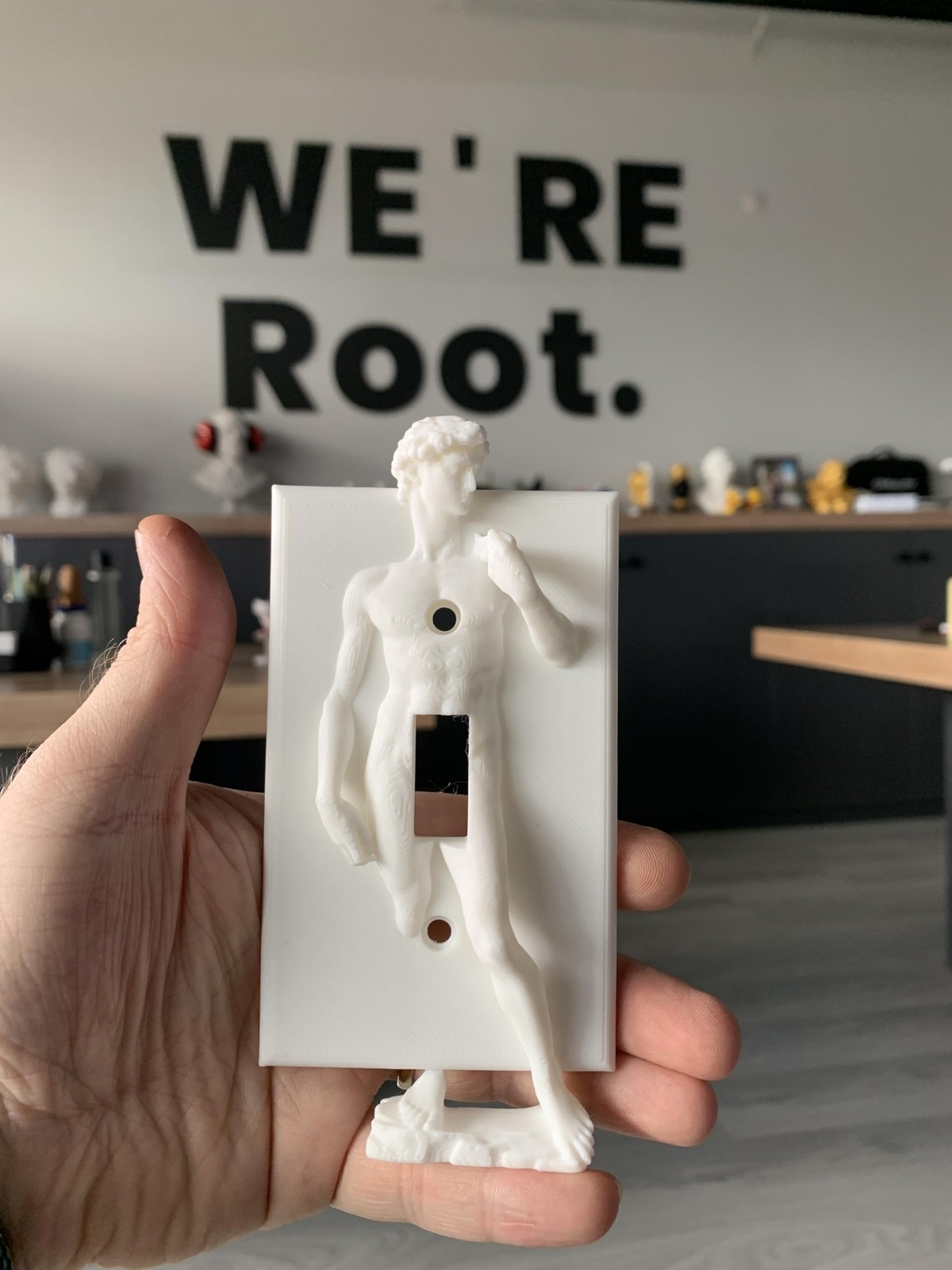 David Statue Light Switch Cover, Renaissance Switch Plate, Fun and innovative...