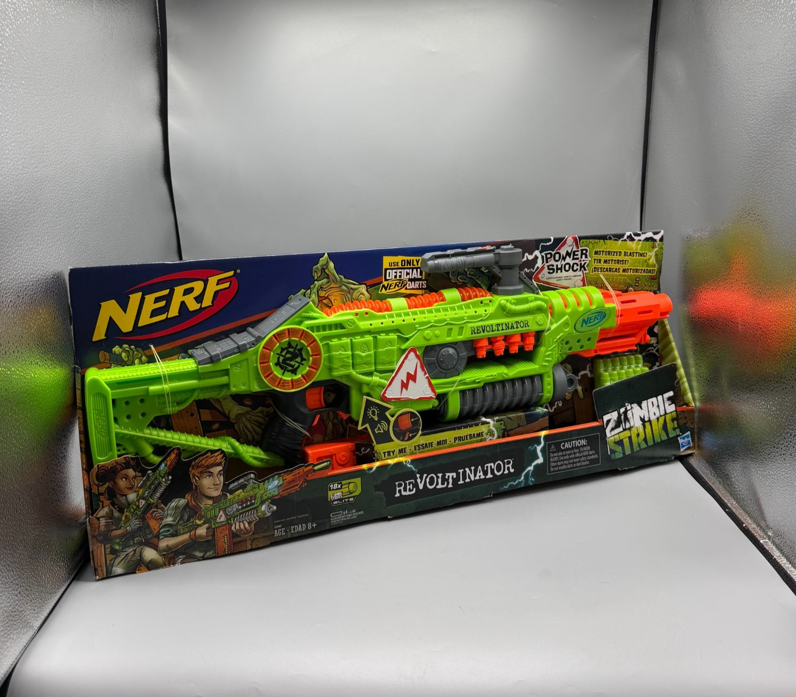 Nerf Zombie Strike Revoltinator Blaster With Motorized Lights Sounds New
