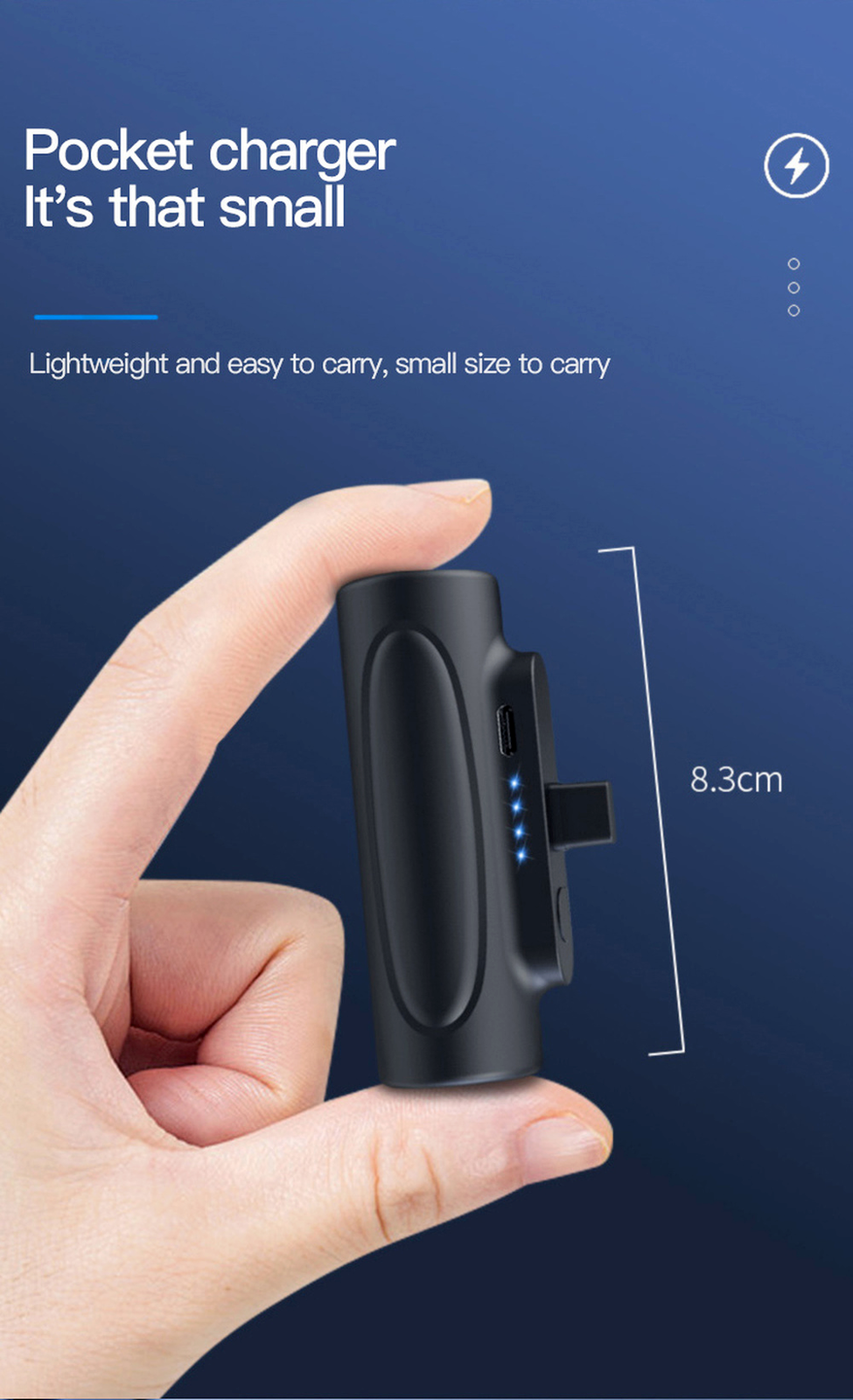 For Android Samsung LG Type-C Portable Charger 5000mAh Power Bank Battery Pack