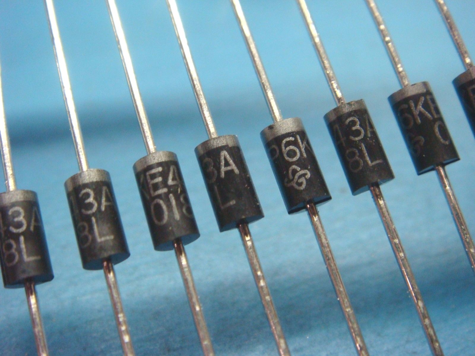 (10) GENERAL SEMI P6KE43A 43V 600W UNI-DIRECTIONAL TRANSIENT VOLTAGE SUPPRESSOR