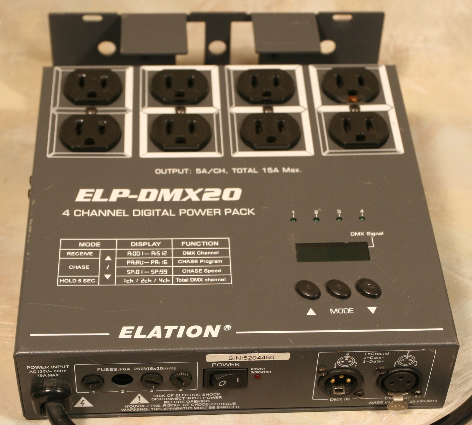 Elation ELP-DMX20 / 4 channel Digital Power Pack / 1-2-4 channel