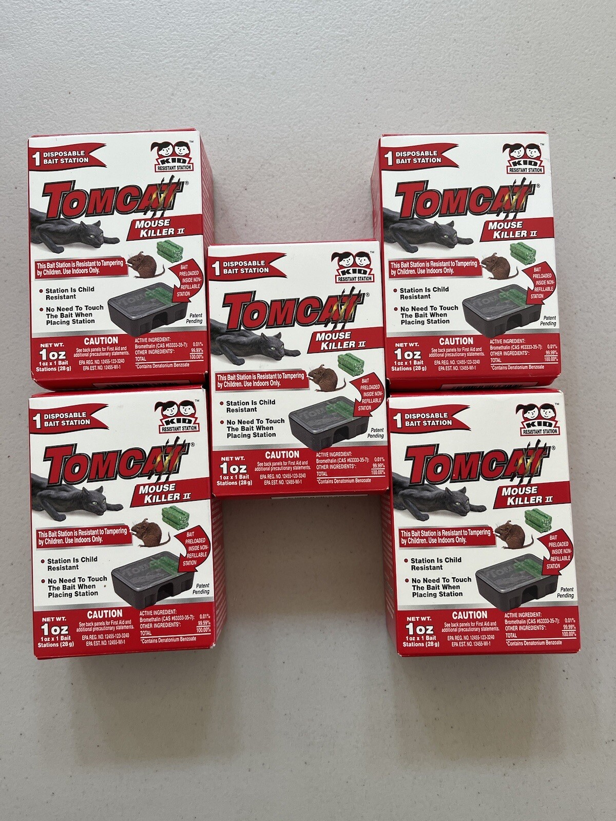 Tomcat Mouse Killer Child Resistant Station Pack Of 5