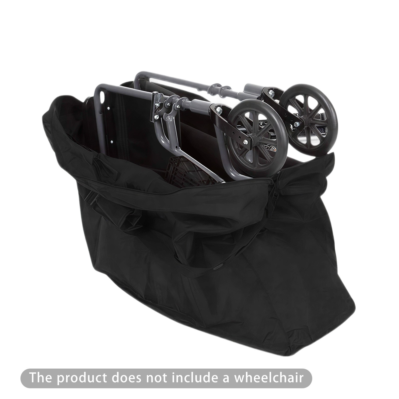 Foldable Wheelchair Storage Bag 600D Oxford with Adjustable Shoulder Strap