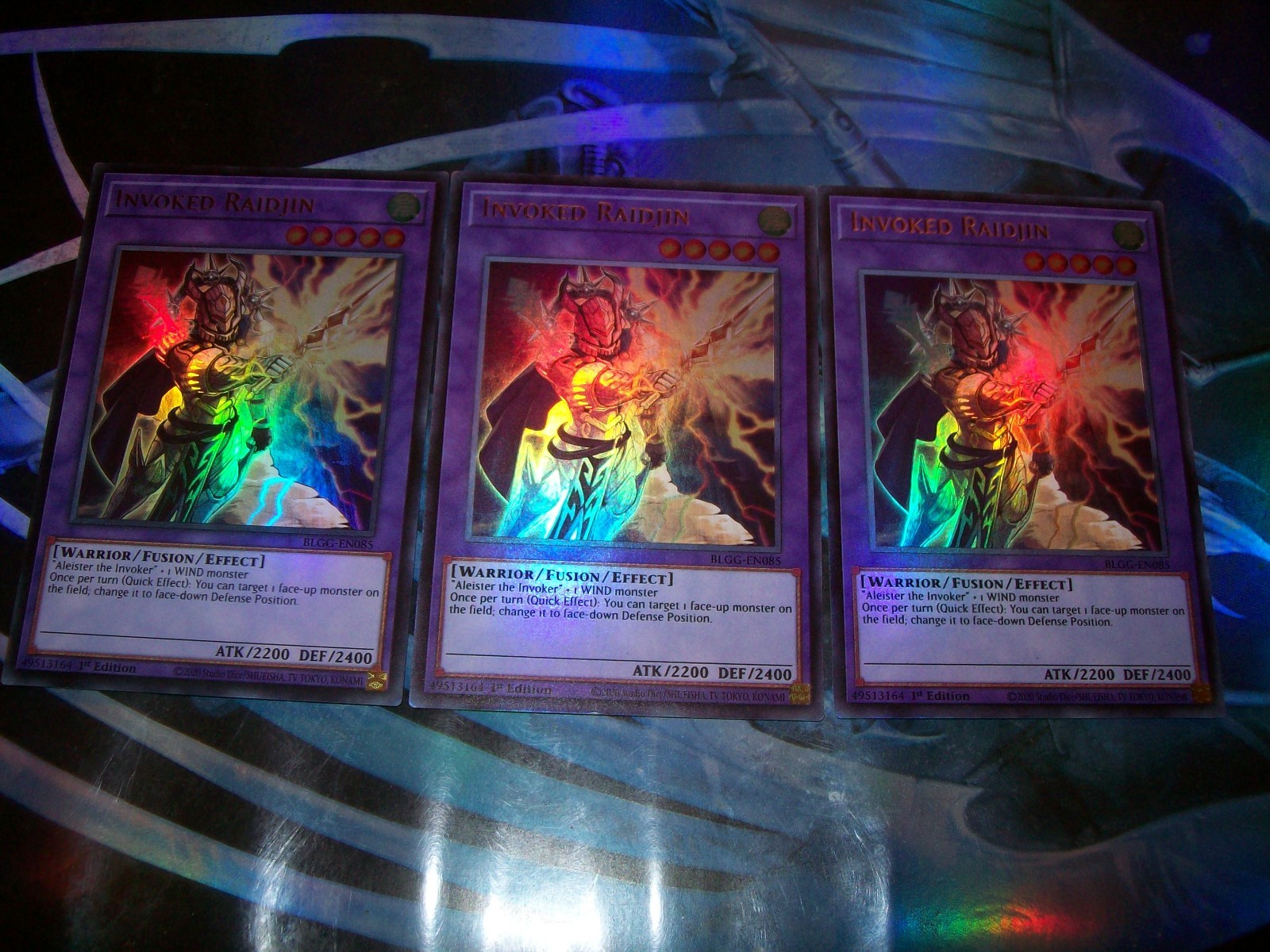 3x Invoked Raidjin 1st Edition Ultra Rare BLGG-EN085 Yu-Gi-Oh!