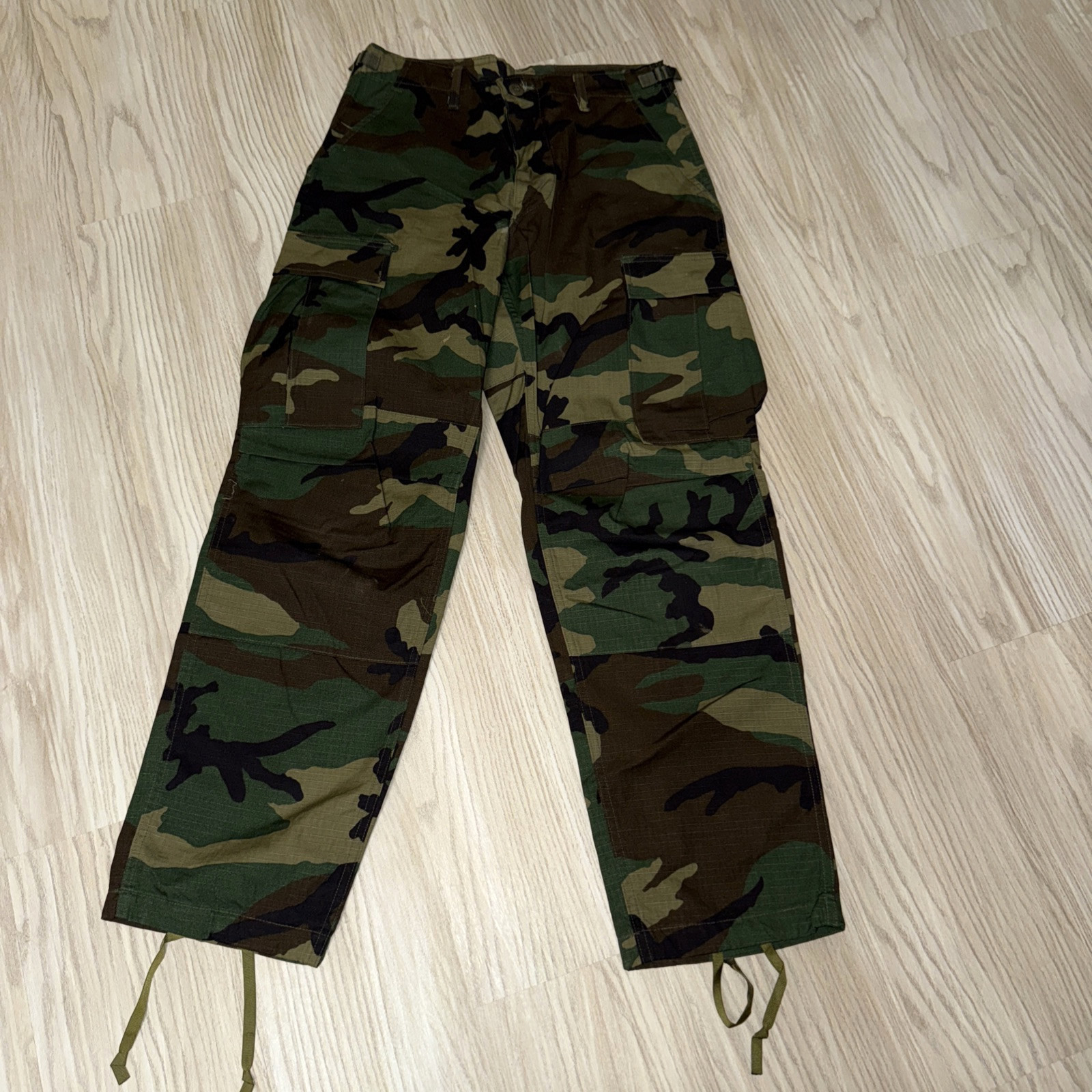 VTG Propper Camo Green Camouflage Cargo Woodland Pants W 27"-31" / L 27"-29"