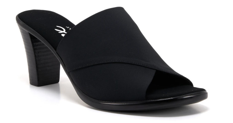 Onex Crista Black Elastic Slide Wedge Sandal Women's US sizes 5-11/NEW!!!
