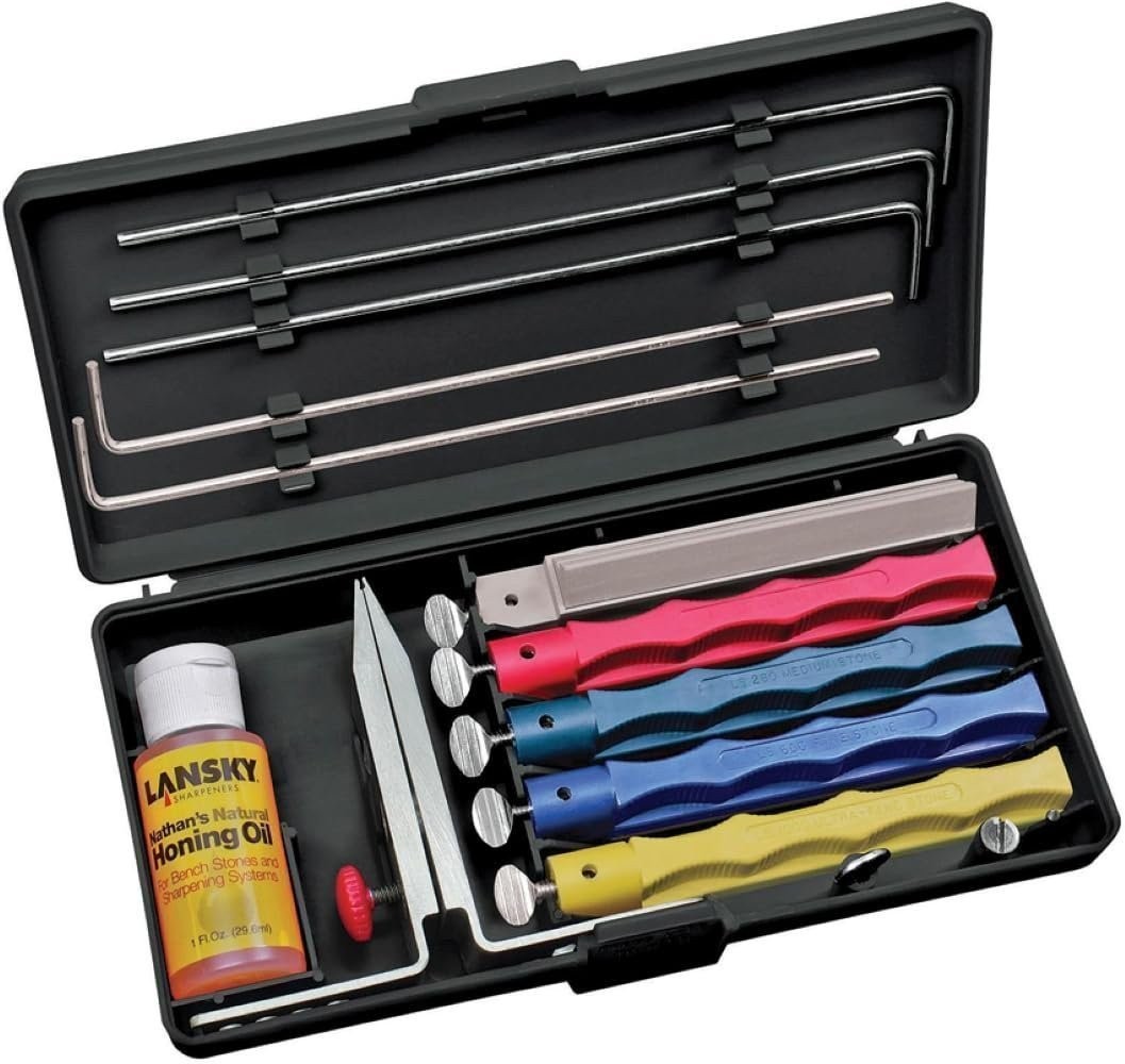 Lansky Professional Knife Sharpening System: 5-Stone Ceramic Knife Sharpener...