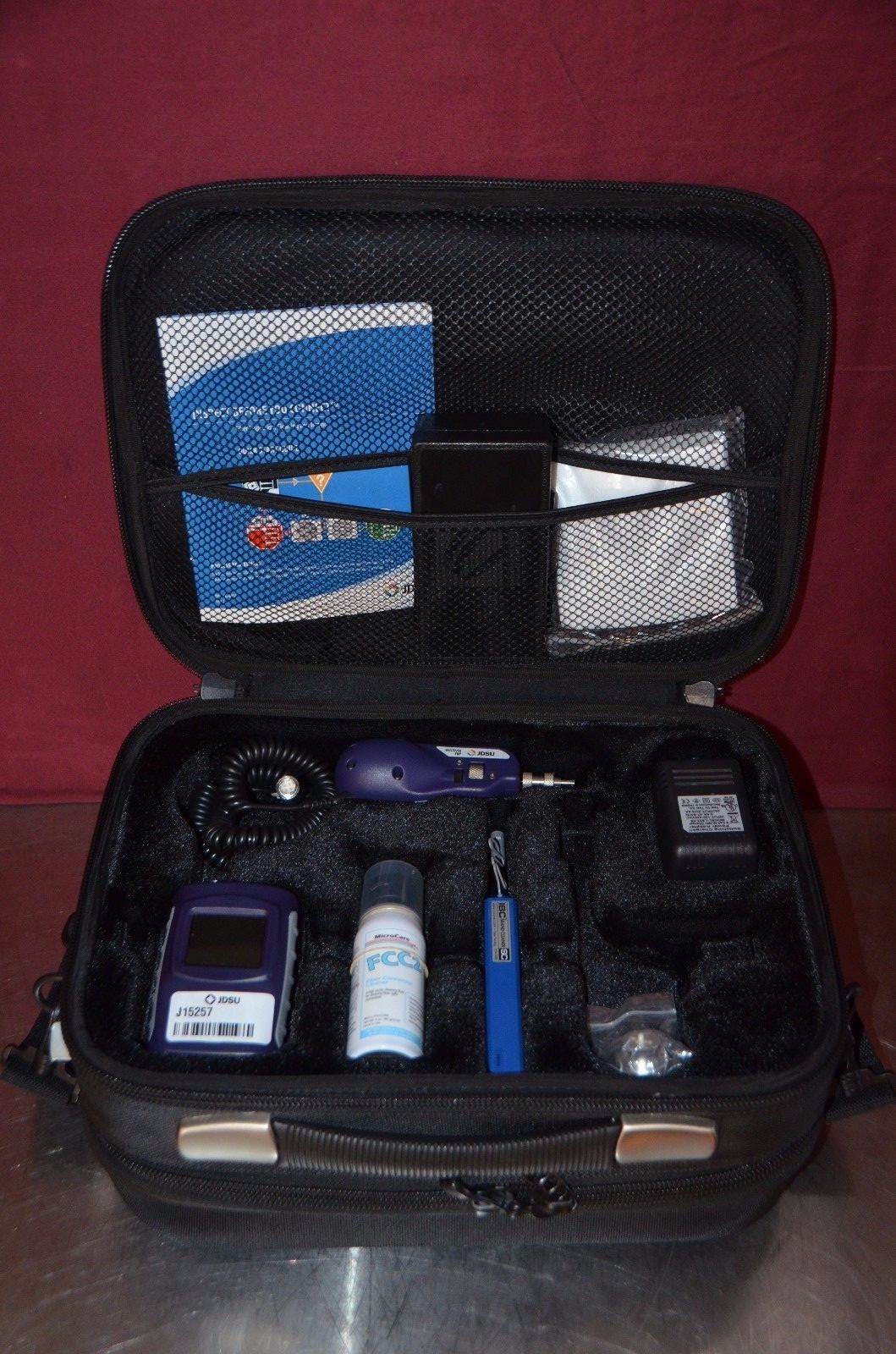 JDSU Westover Fiber Inspect Clean & Test Kit FBP 200/400X Microscope HD3 Display