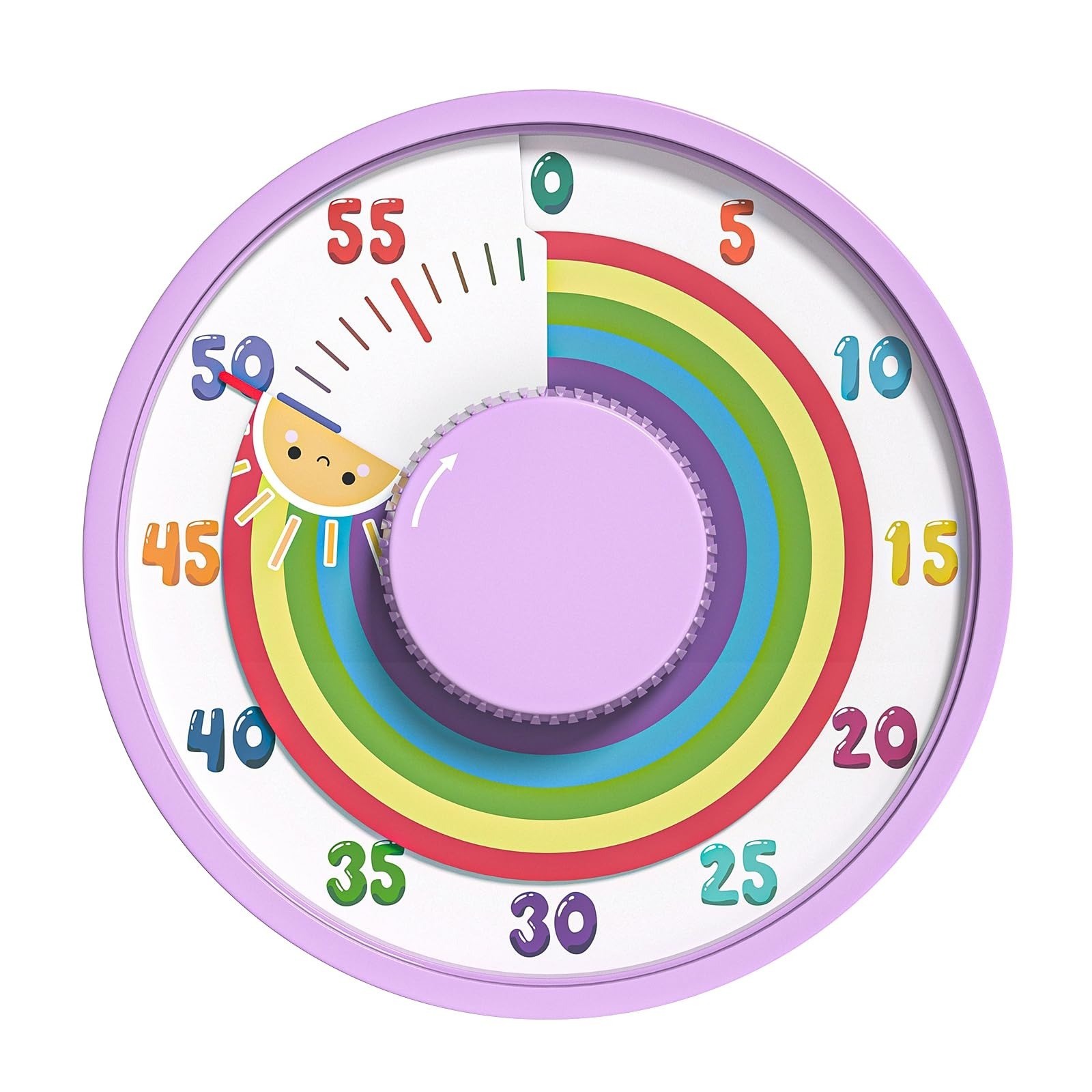 Secura 60-Minute Visual Timer - Mechanical Countdown Timer for Kids