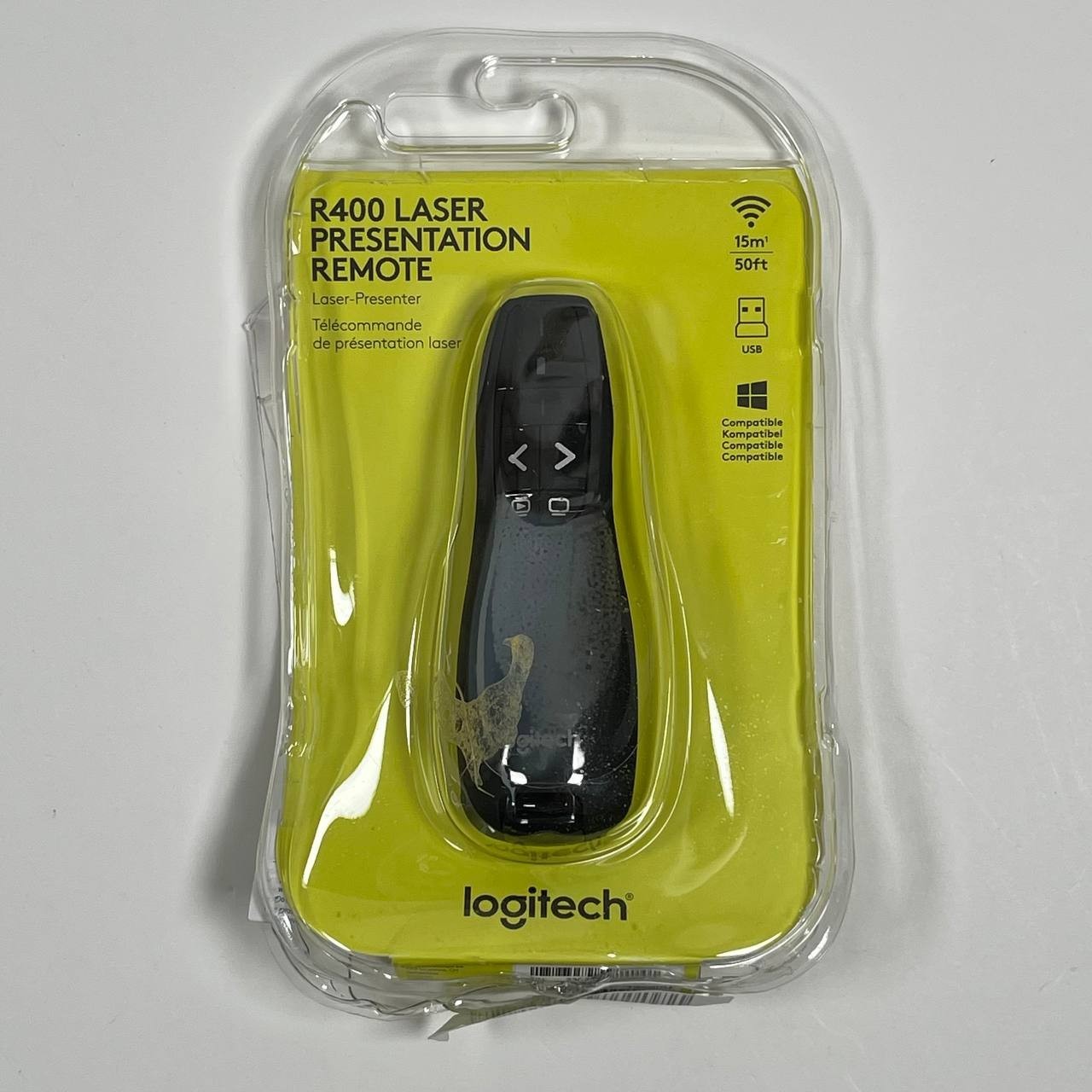 Logitech Wireless Presenter R400, PowerPoint Clicker with Laser Pointer, Wireles