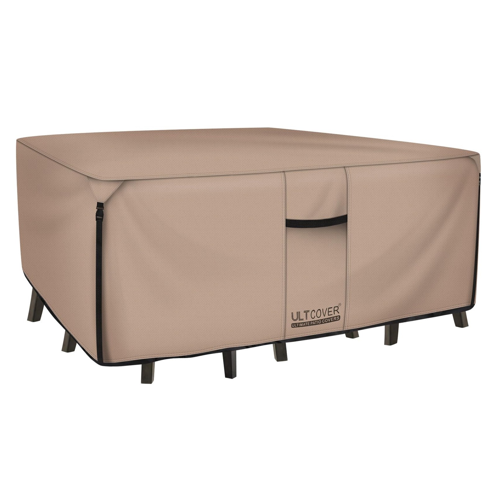 Rectangular Patio Heavy Duty Table Cover - 600D Tough Canvas Waterproof Outdo...
