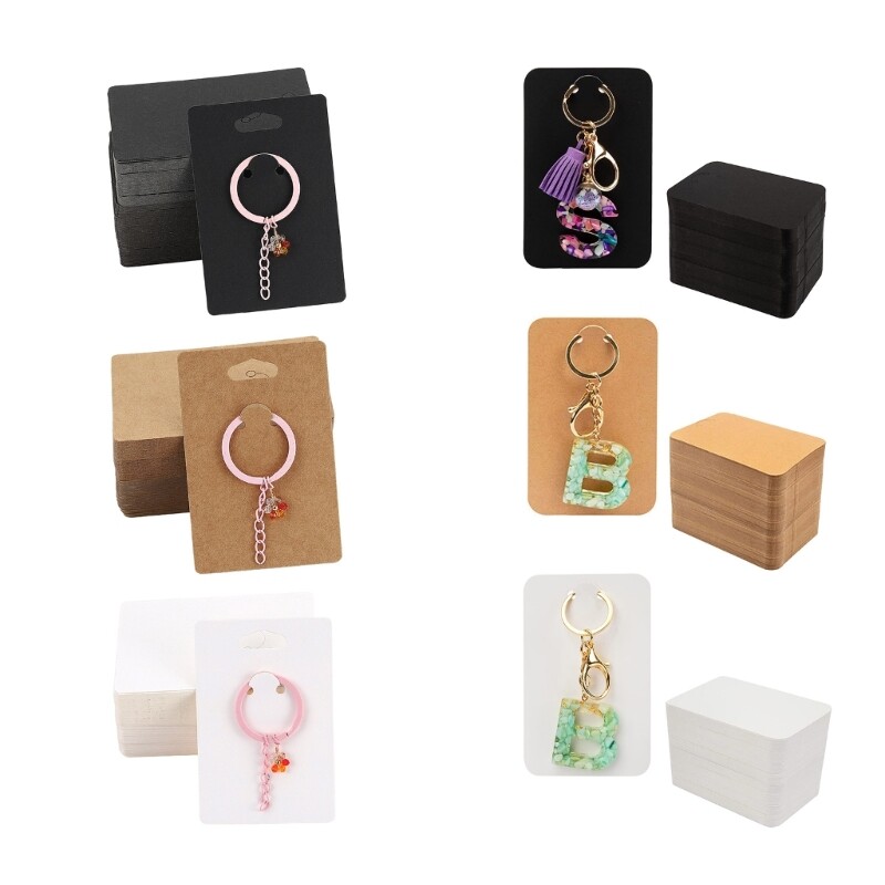 50Pcs Keychain Display Card Hanging-Keychain Packaging Selling Card Keychain