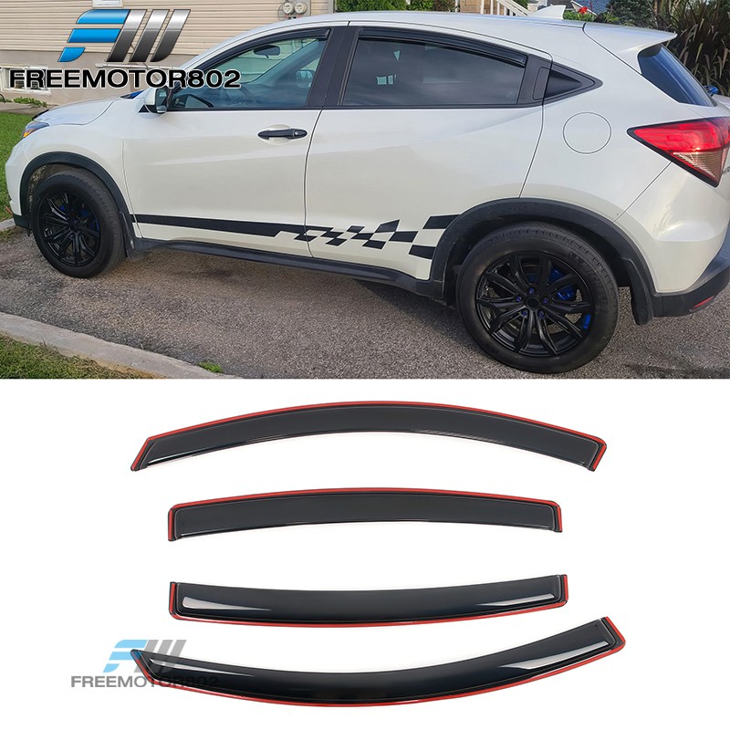 For 2016-2022 Honda HR-V 4PCS In-Channel Window Visors Rain Vent Sun Shade Set