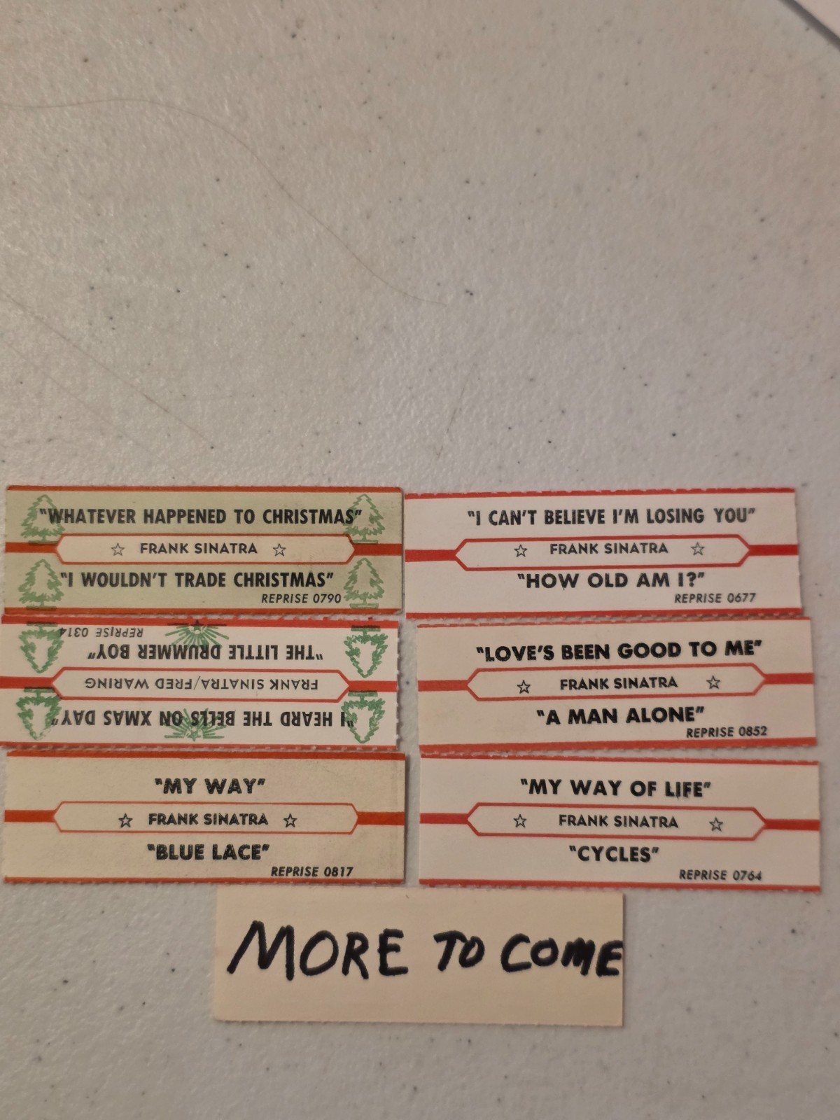 FRANK or NANCY SINATRA original jukebox strip