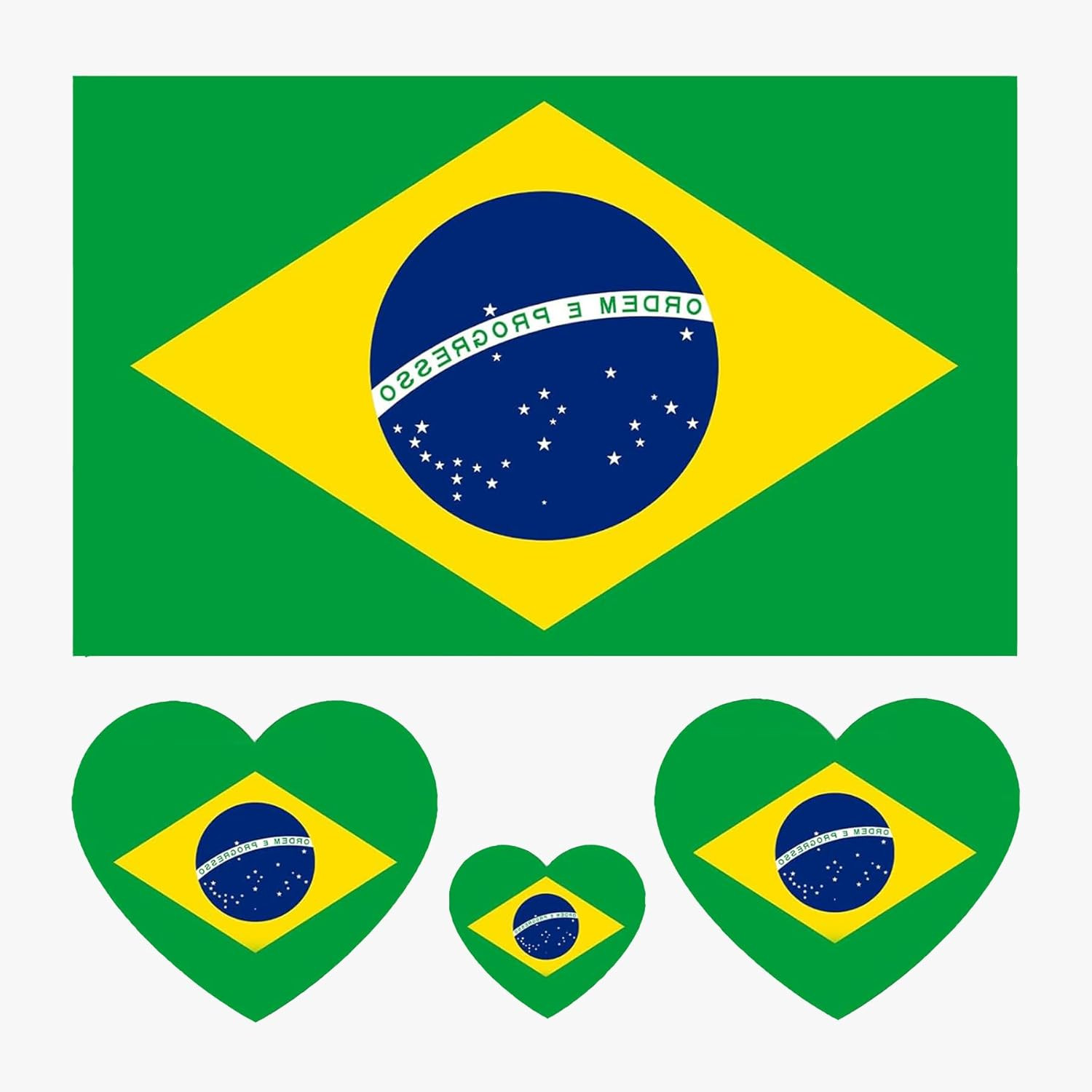 Brazil Flag Tattoos Temporary,40 Pcs World Cup|Sports Waterproof Sweat Sports Na
