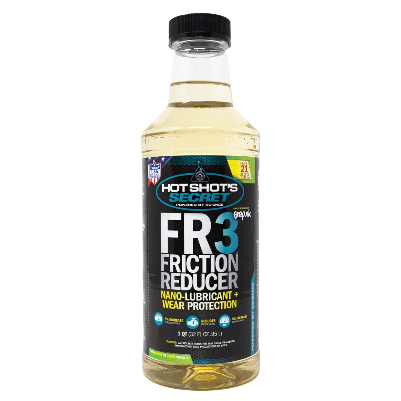 HOT SHOTS SECRET HSSFR332Z FR3 1 QT ROUND; Use To Reduce The Friction In Engine;