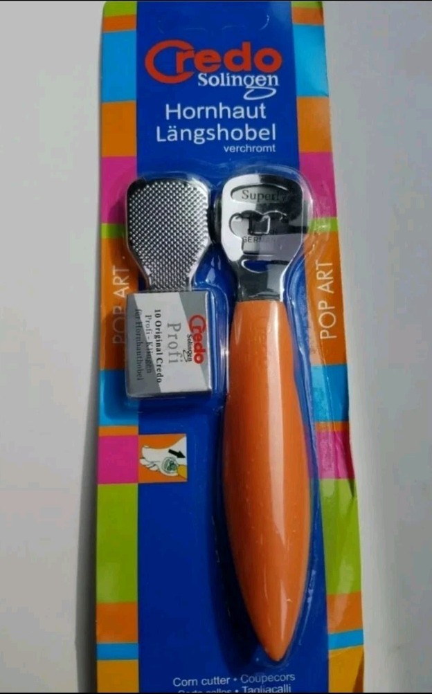 CREDO SOLINGEN PLANE CORN CALUS CUTTER W/ RASP & 10 blades PEDICURE TOOL