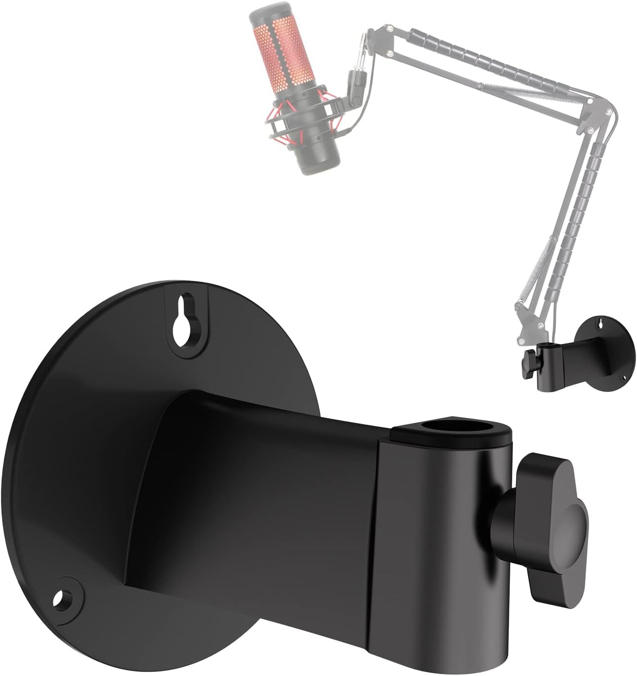 YOUSHARES Wall Mount Boom Arm - Microphone Holder for Stand, Vertical Surface Mo