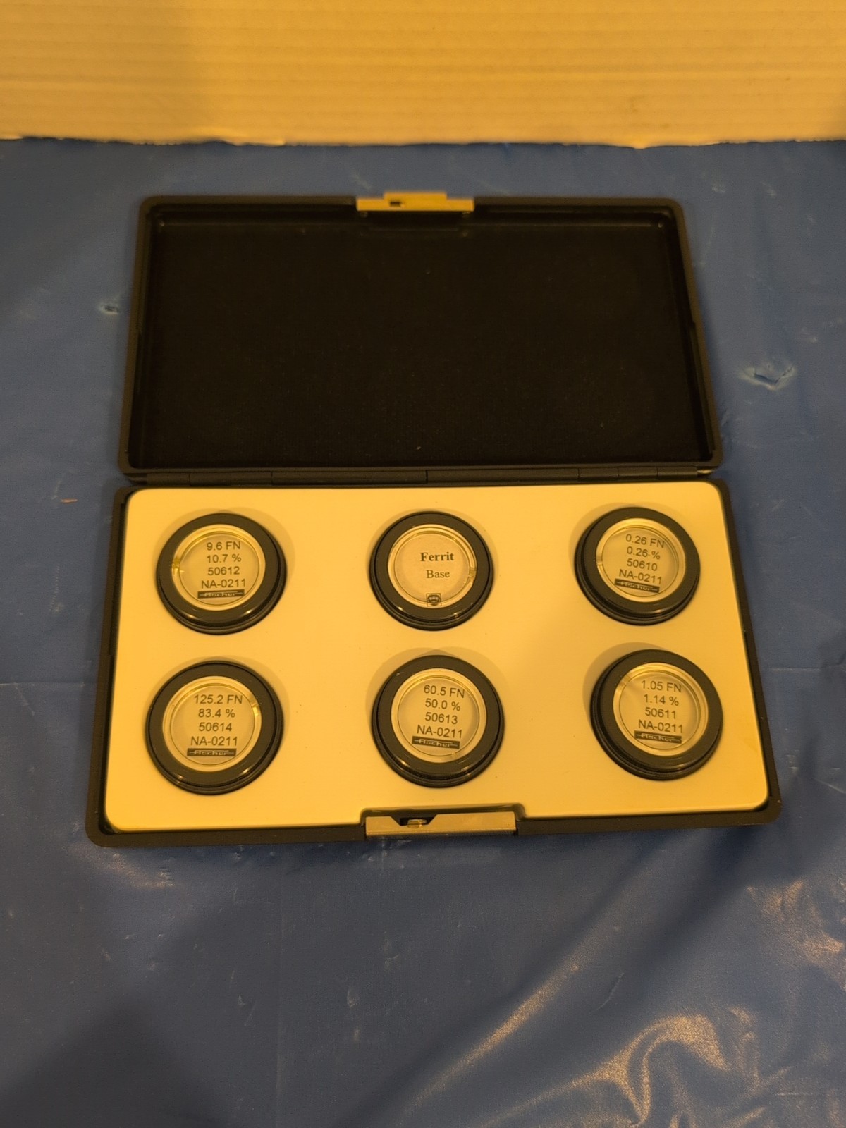Fischer Ferritoscope Calibration Standard Set 605-564 Ferrite FN Standard w/Case