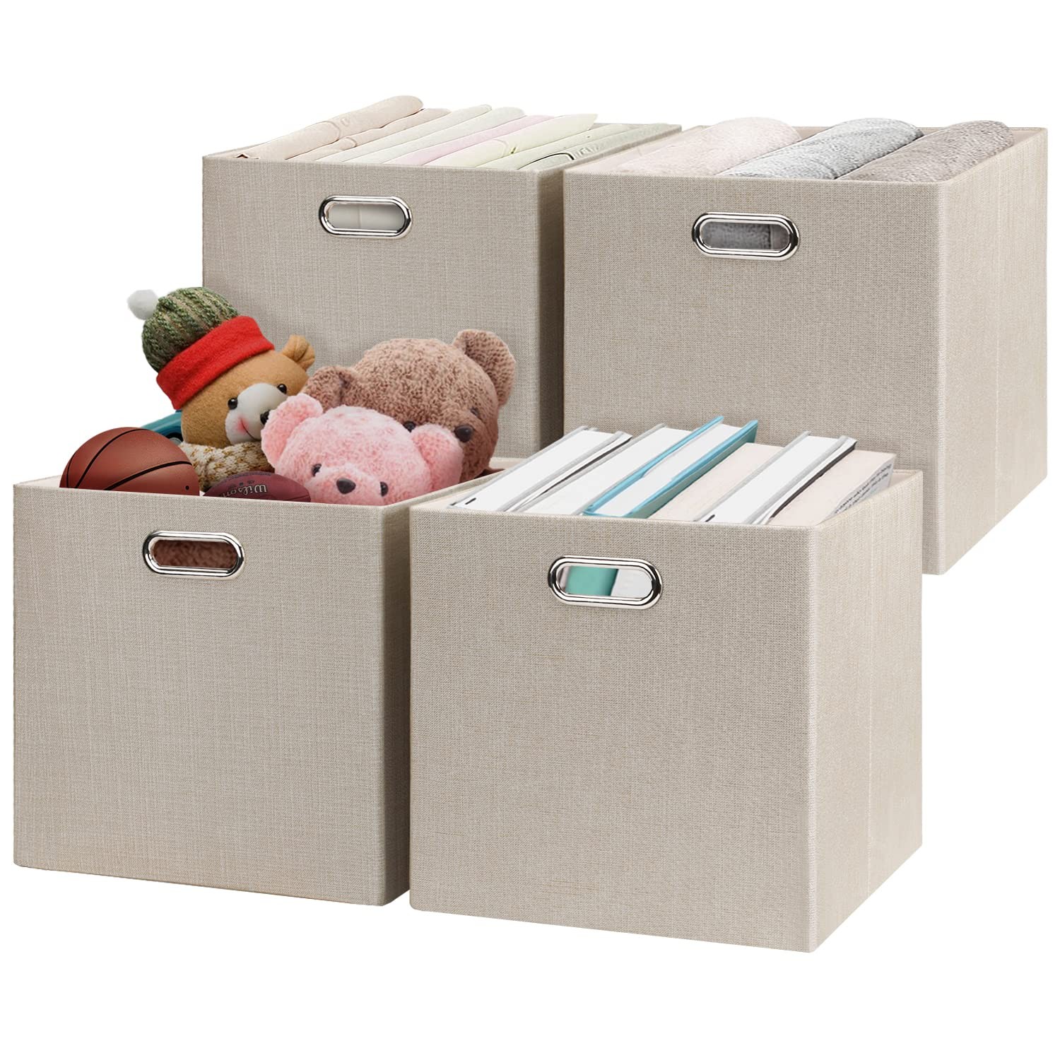 Storage Cube Basket Bins,13×13 Foldable Storage Boxes for Closet Organizer Sh...