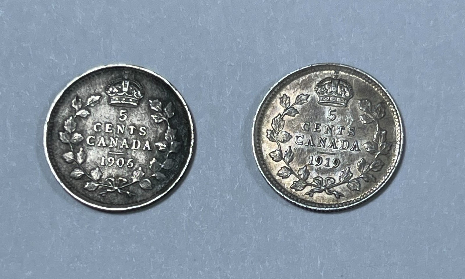 Canada 5C (#2826) 1906 XF Issues & 1919 AU