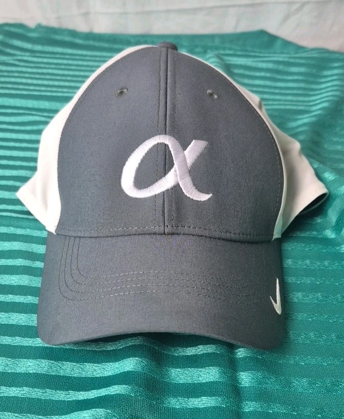 NIKE Dri-FIT Sony Golf Hat Gray & White New W/Tags Legacy91 Adjustable Back