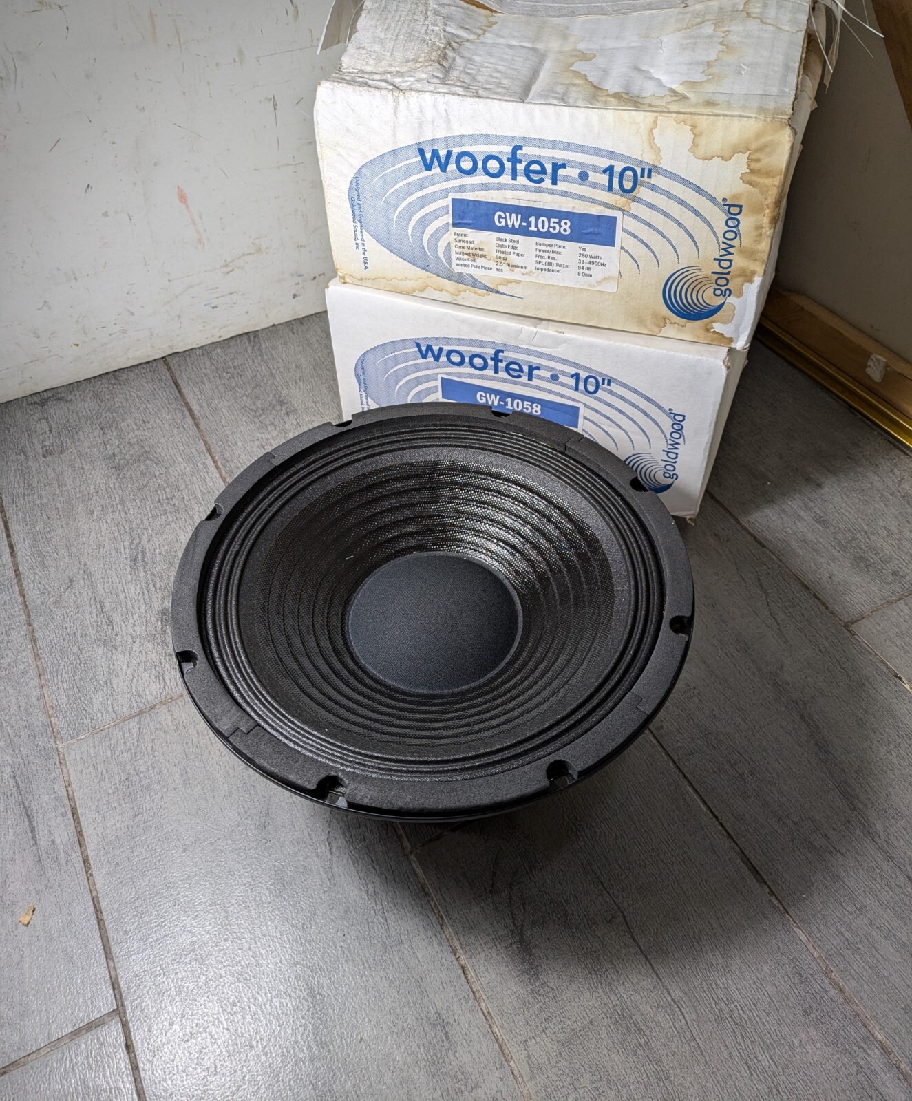 New open - Set of 2 - Goldwood Sound GW-1058 Pro 10" Woofers (B)