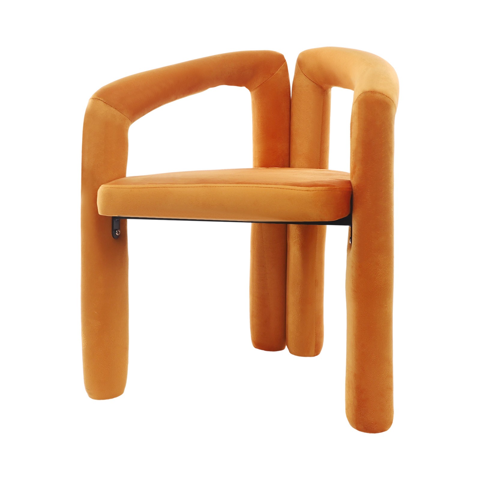 Modern Style Upholstered Chair Cosmetic Chair, Orange