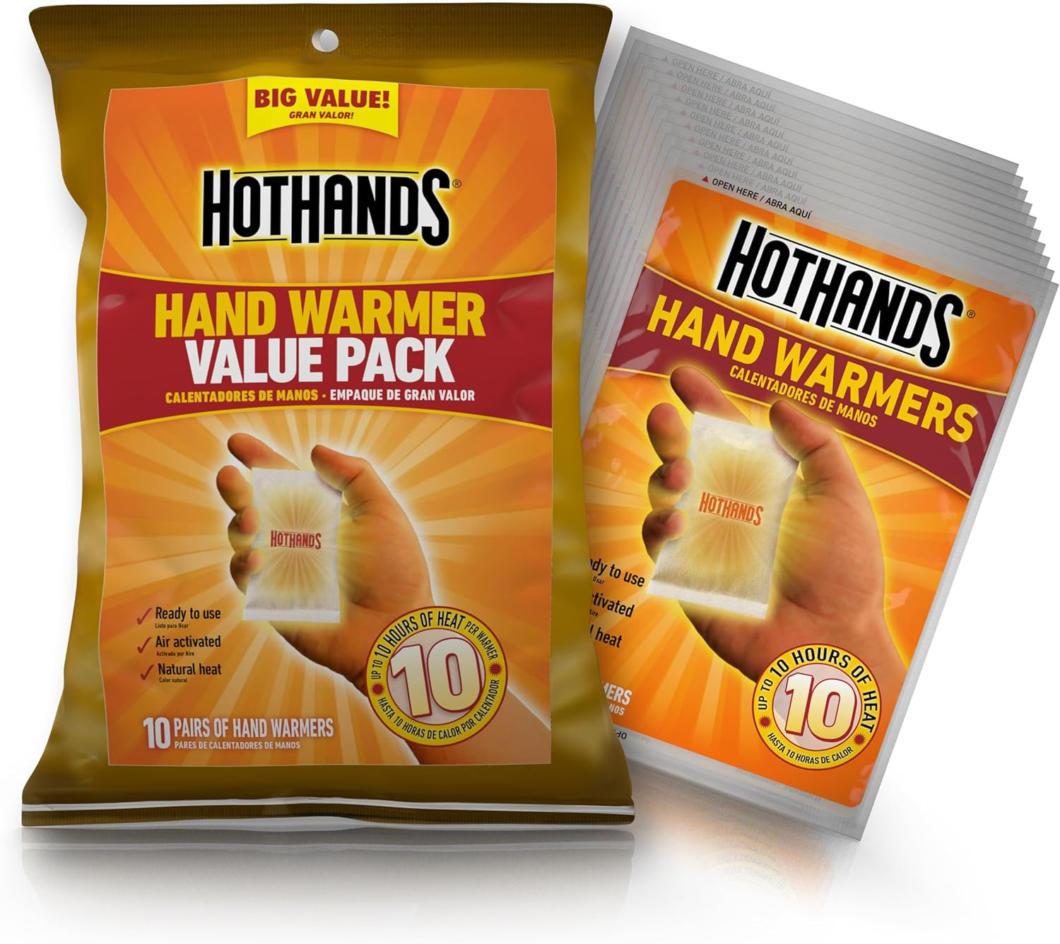 Hothands Hand Warmer Value Pack - 10 Count