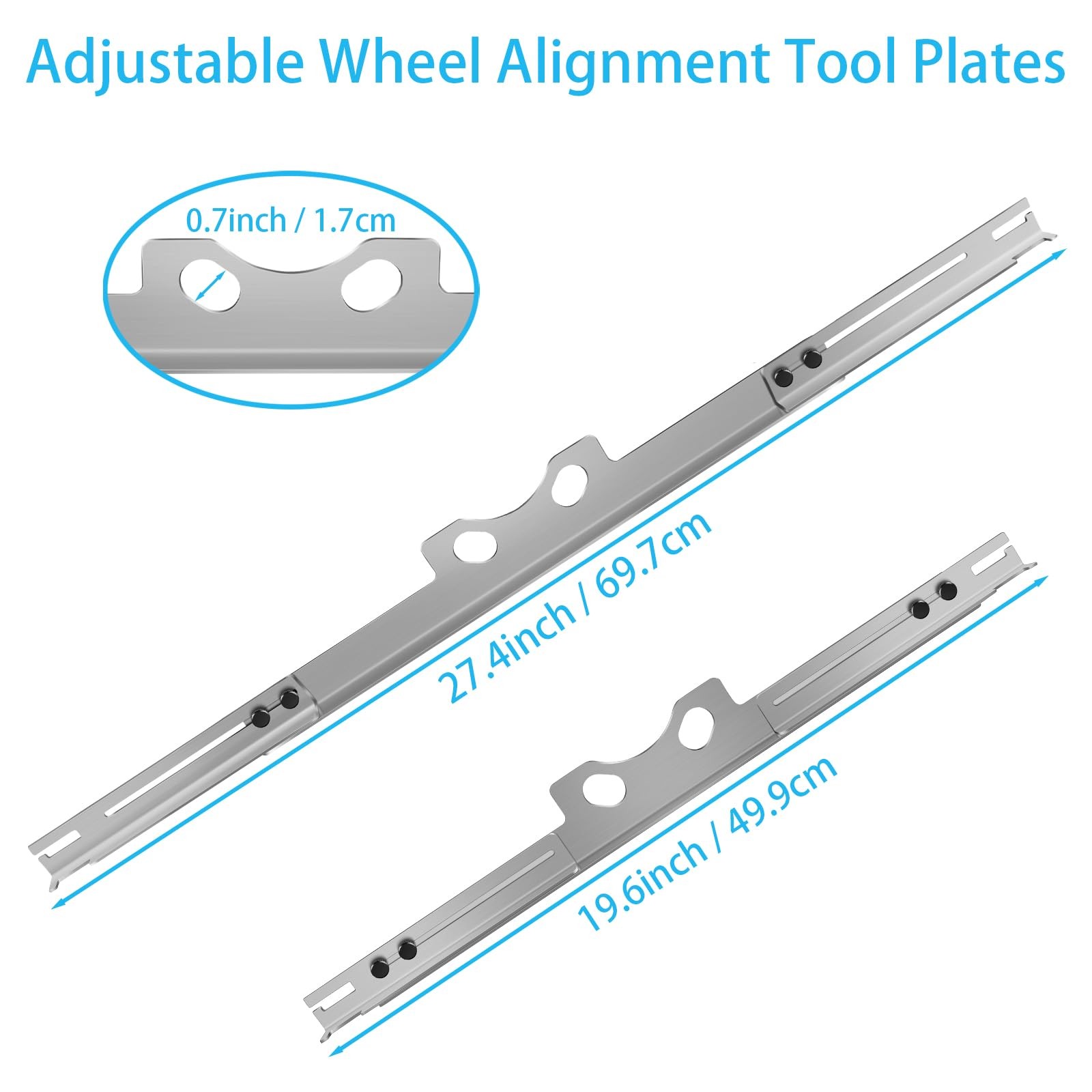 Ertuohg Wheel Alignment Tool Plates, Stainless Steel Toe Silver