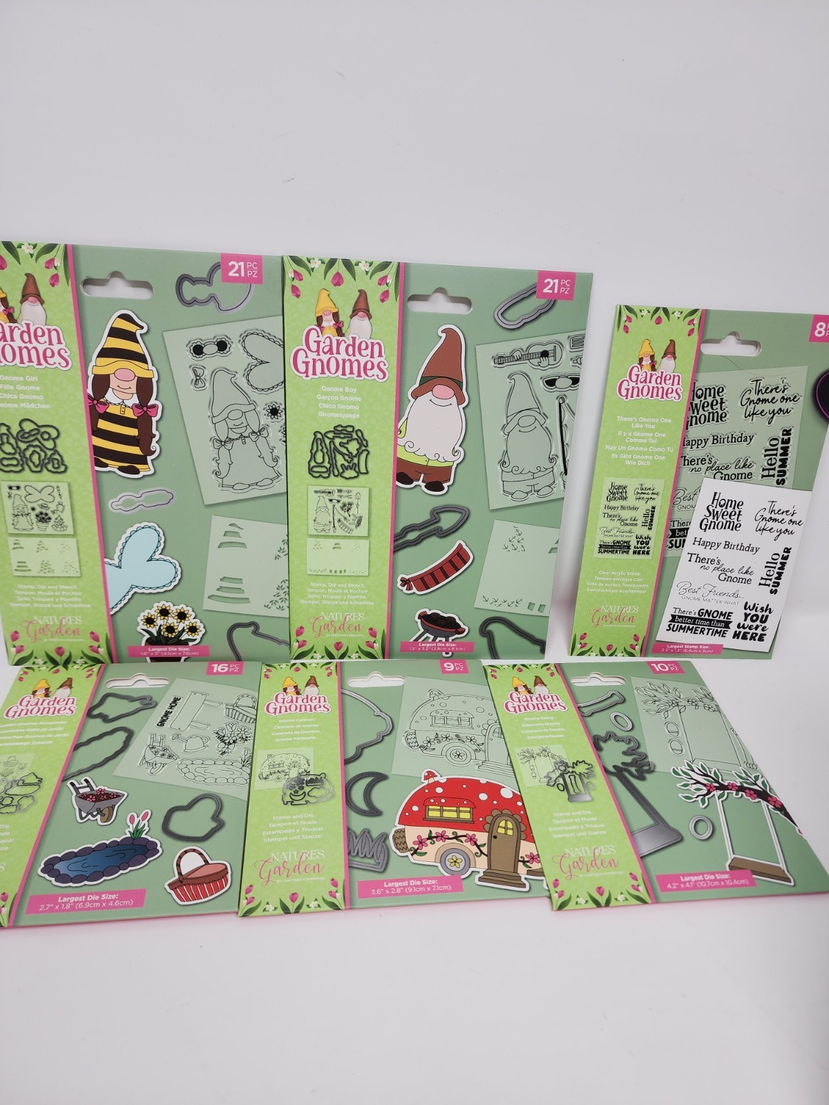 GARDEN GNOMES by Crafters Companion Nature's Garden Stamp and Die sets