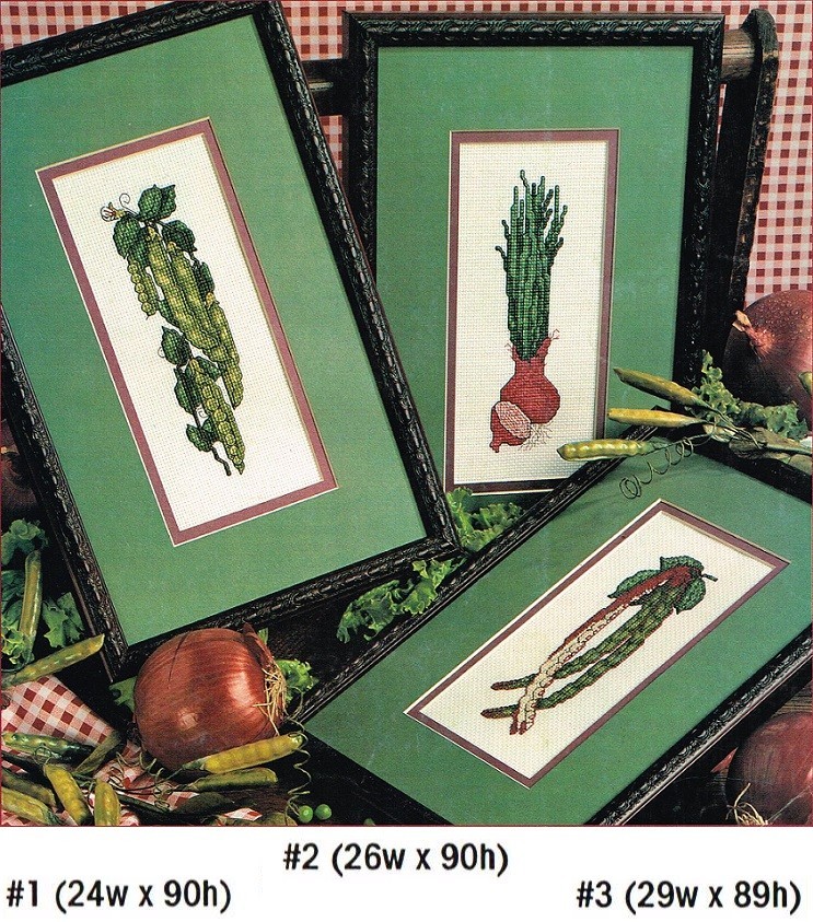 HOMEGROWN VEGGIES  CROSS STITCH PATTERN ONLY  -  KN   SUA