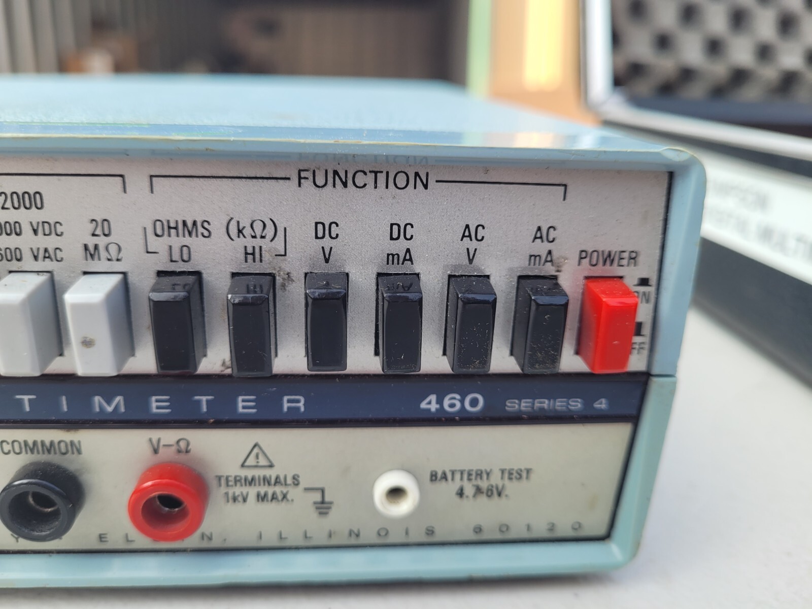 Simpson Digital Multimeter 460D 460 Series 4 Case Leads Manual Extras TESTED