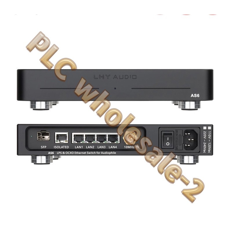 1PC LHY AUDIO AS6 1000Mbps 6-Port Switch LPS & OCXO Ethernet Switch 230V/110V