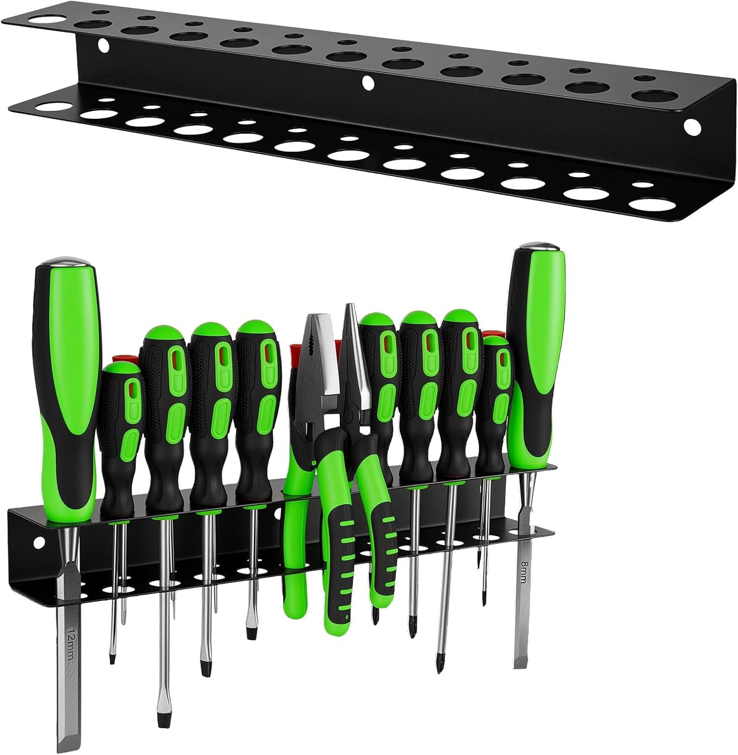 2Pack Screwdriver Plier Organizer Wall Mount Metal Wall Mount Tool Storage Rack
