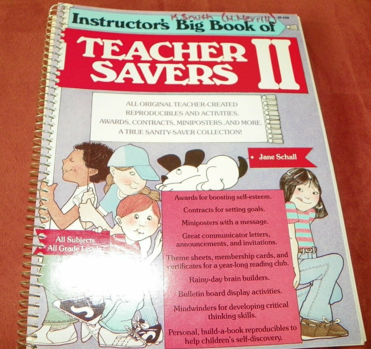 INSTRUCTOR'S BIG BOOK OF TEACHER SAVERS II BY JANE SCHALL ALL SUBJECTS & LEVELS