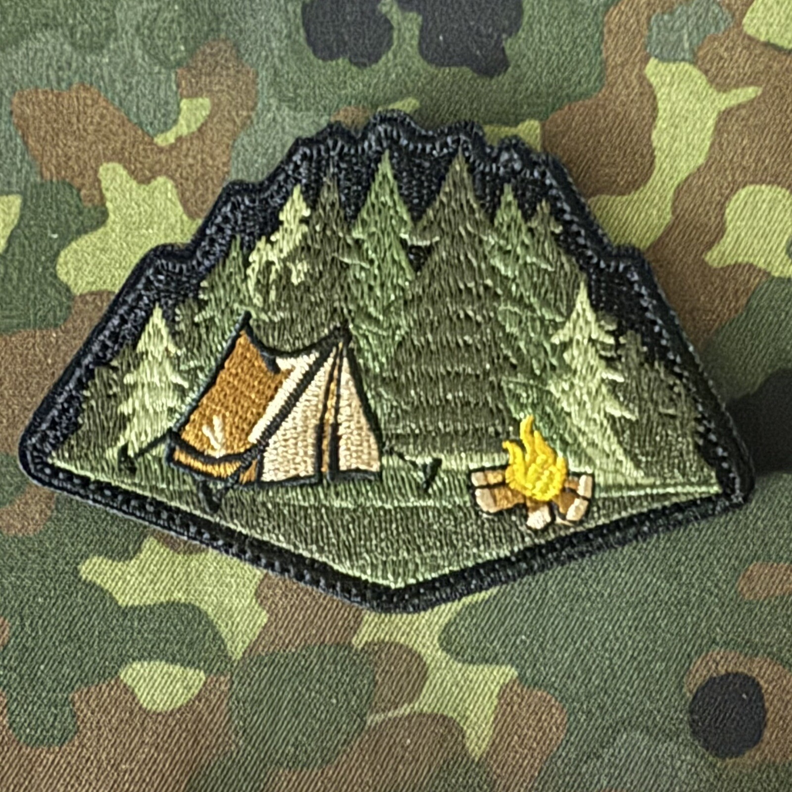 EVENING CAMP Morale Patch CAMPSITE CAMPING HIKING TREKKING OVERLAND PDW