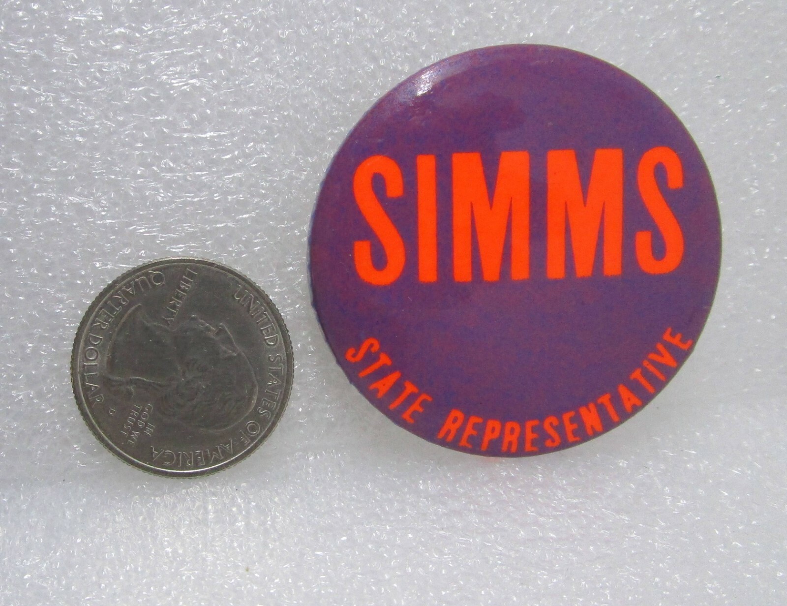 Simms State Representative Political Button Pin