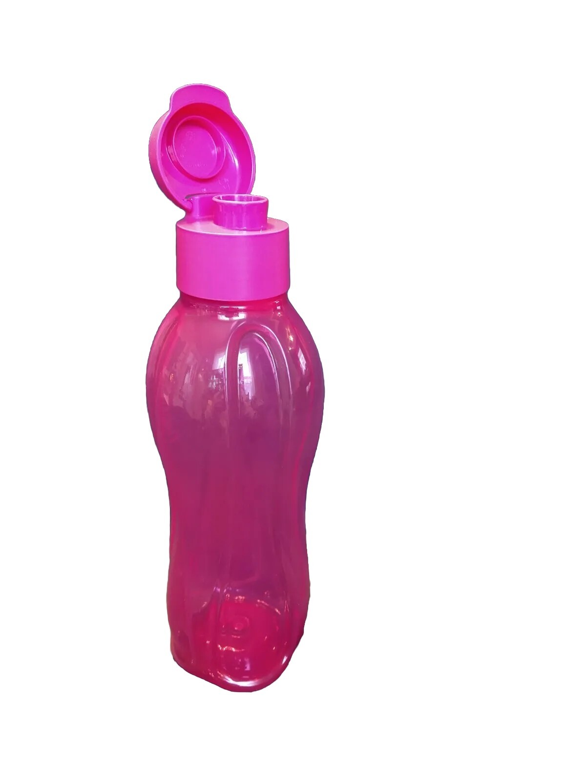 New TUPPERWARE medium Eco Water Bottle 25 oz flip top spout Pink Fuscia BPA free