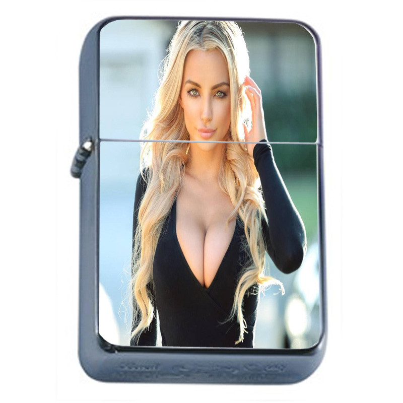 Louisiana Pin Up Girls D1 Flip Top Oil Lighter Wind Resistant