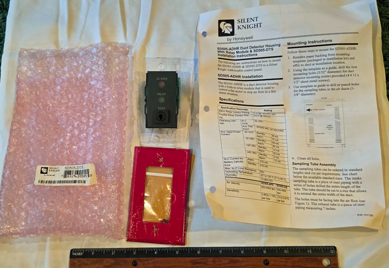 NEW- Silent Knight/Honeywell SD505-DTS Remote Test Switch Station