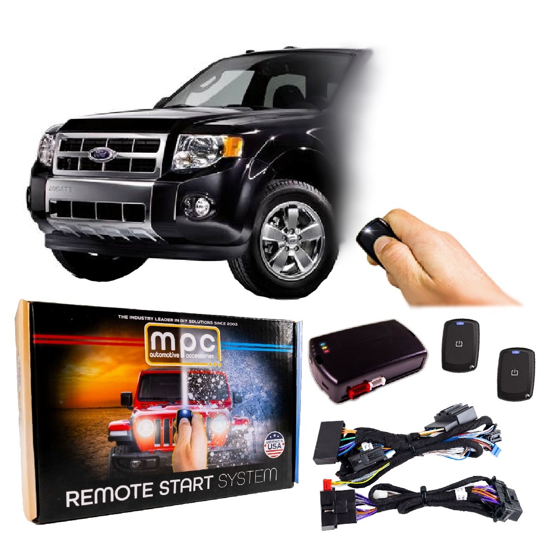 1-Button Remote Start Kit For 2008-2012 Ford Escape - Key-to-Start - T-Harness