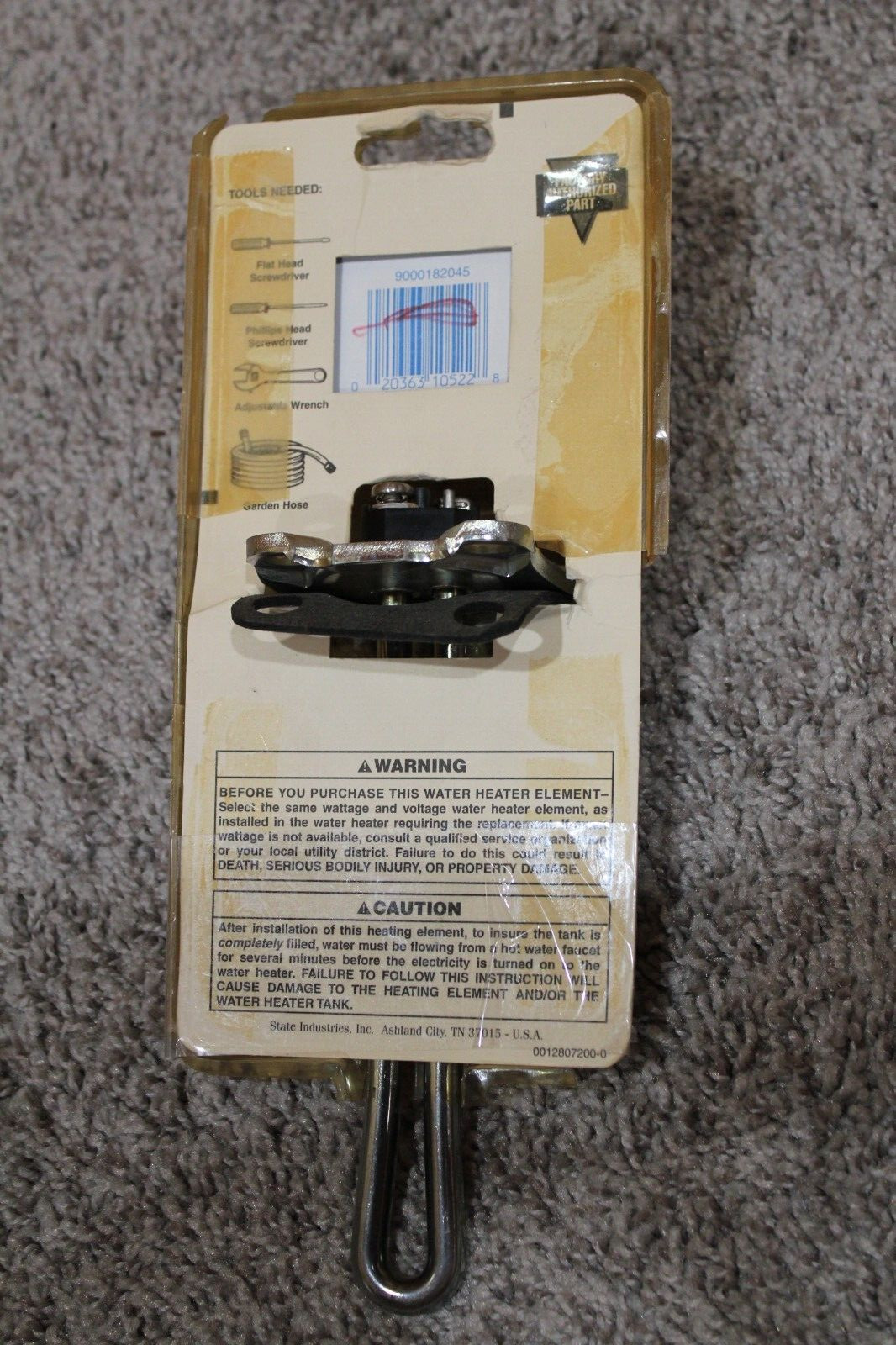 State industries 9000182045 Universal Water Heating Element Bolt-in Flange