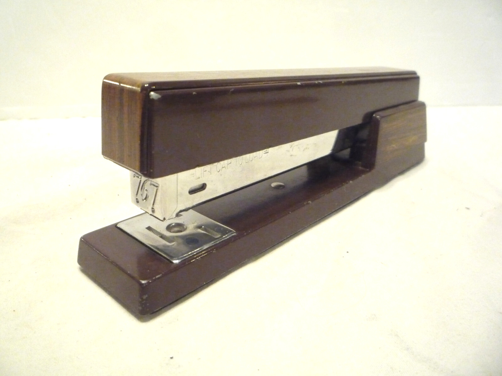 VTG Swingline 767 Black & Woodgrain Metal Desk Office Stapler NY USA Retro