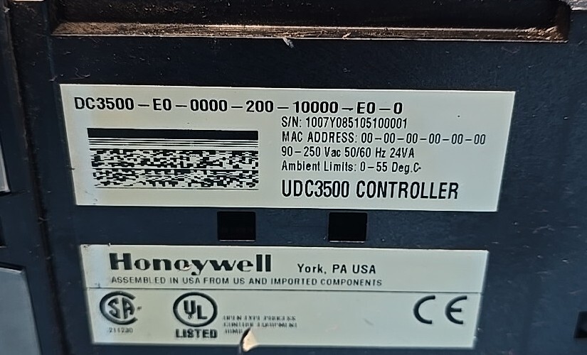 HONEYWELL DC3500-E0-0000-200-10000-E0-0 UDC3500 Controller