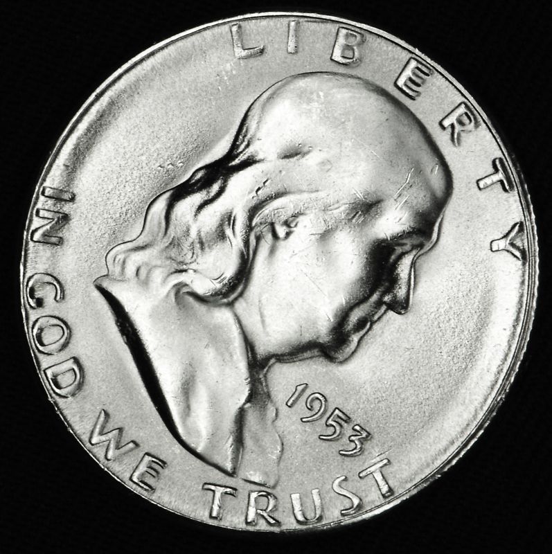 1953-s Franklin Half Dollar | Original Coin from US Mint | BU  (Inventory A)